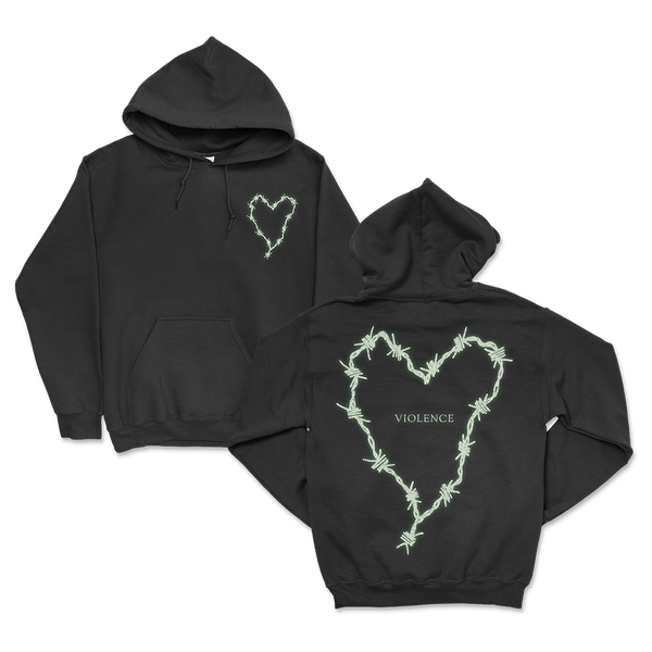 Barbed Wire Heart 'GLOW IN THE DARK' Hoodie