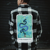 The Serpent Tarot Flannel (Black & Gray)