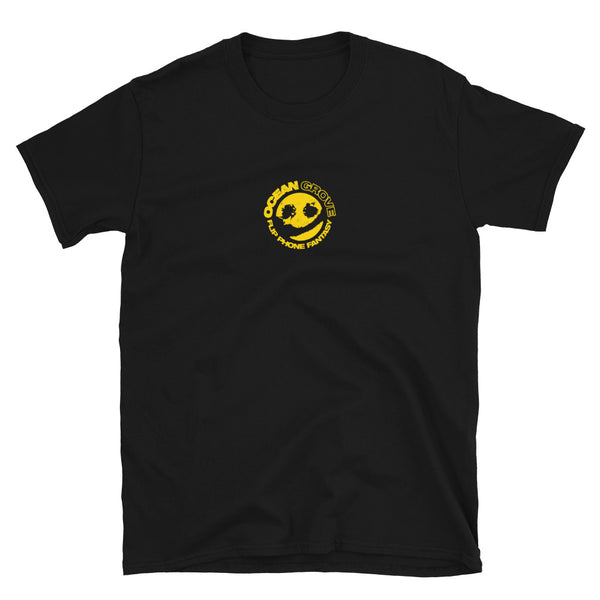 Flip Phone Fantasy Smiley T-Shirt (Black)